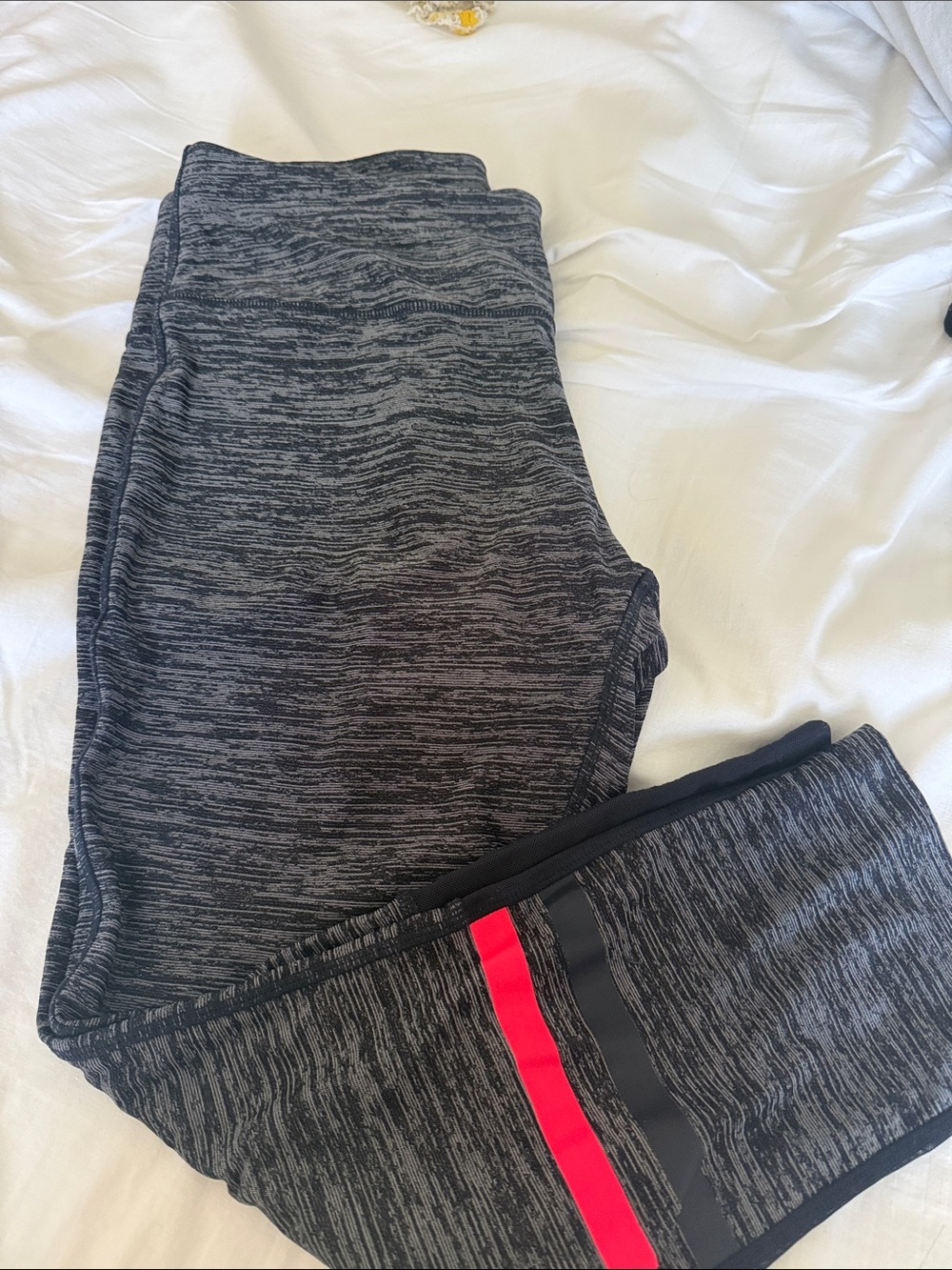 Mondetta Gray Heathered Track Joggers with Red Accent